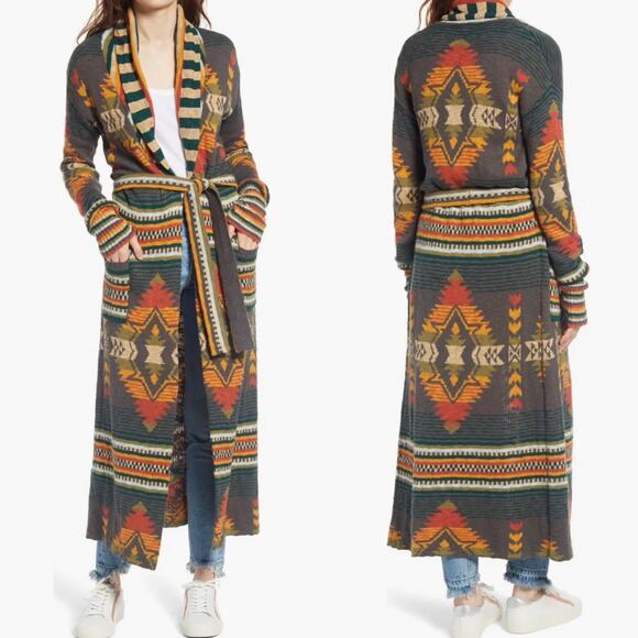 Faherty X B. Yellowtail Paloma Duster Womens S Small Western Aztec READ $348 - Picture 1 of 9